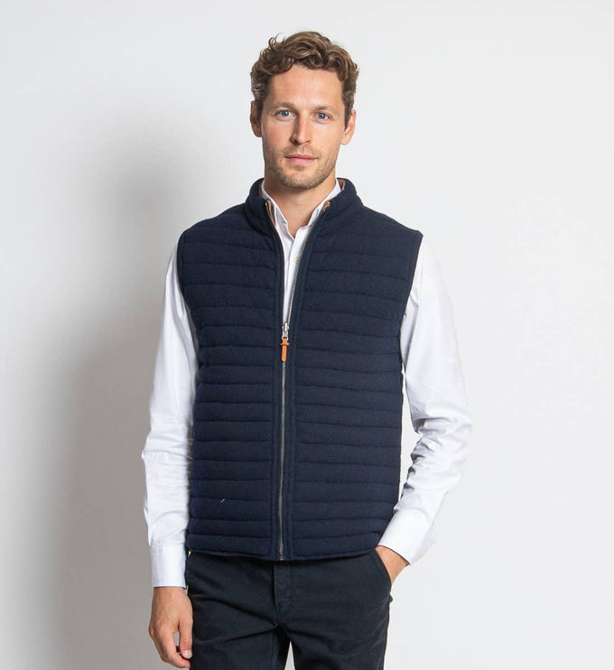 Gilet imbottito reversibile Navy/Camel Brunch