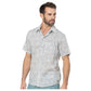 Camicia estiva uomo a maniche corte in voile di cotone