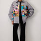 Giacca bomber in raso con zip