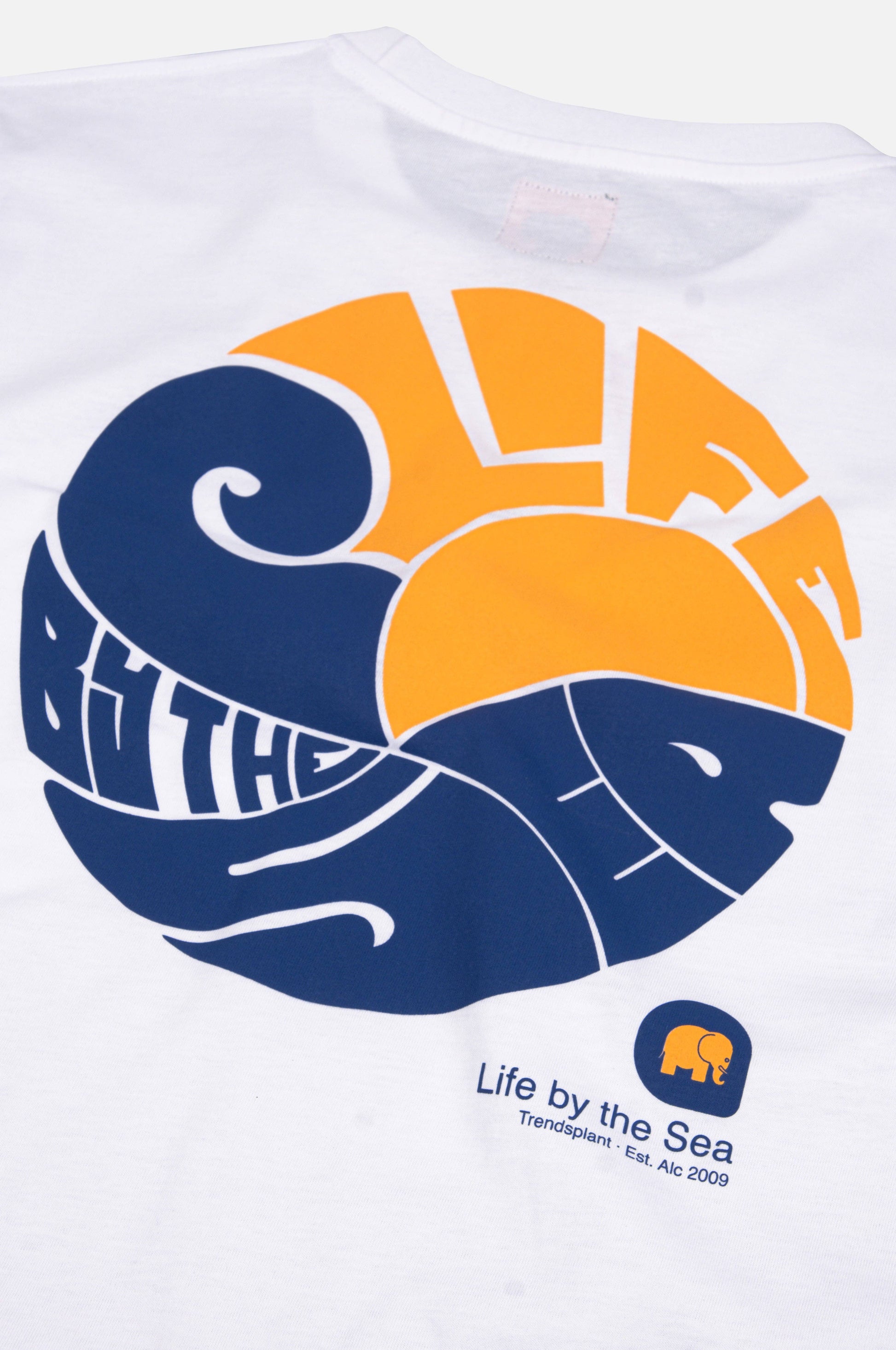 T-shirt organica Life by the Sea bianca