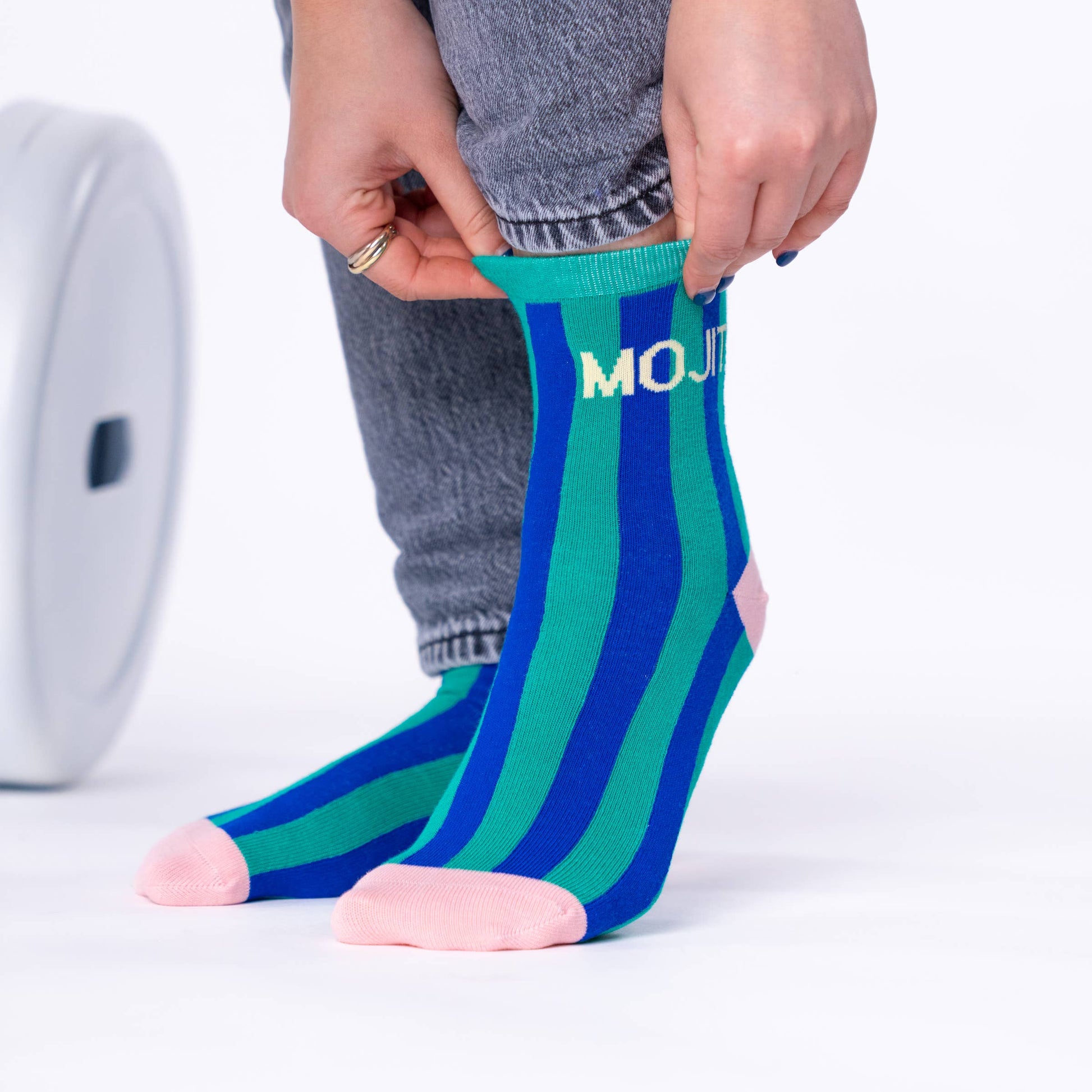 Calzini a righe Mojito in cotone pettinato