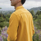 Overshirt in twill riciclato color oro antico