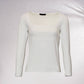 Maglione base aderente a maniche lunghe con scollo quadrato