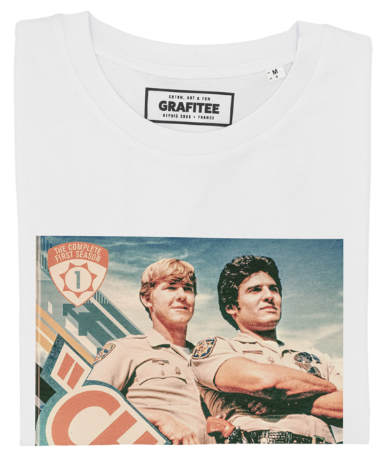 T-shirt Chips anni ’80 in cotone biologico con stampa