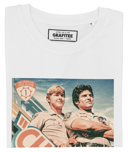 T-shirt Chips anni ’80 in cotone biologico con stampa