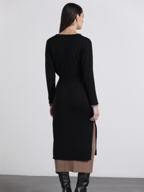Cappotto lungo morbido con cintura