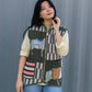 Gilet trapuntato smanicato con stampa cavalli