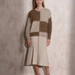 Maglione in maglia a quadri color block