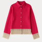 Camicia fucsia con bottoni e rifiniture in pizzo