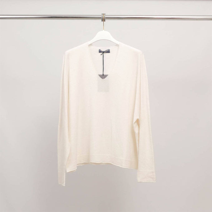 Maglione morbido e fluido con scollo a V