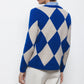 Maglione in maglia con motivo geometrico