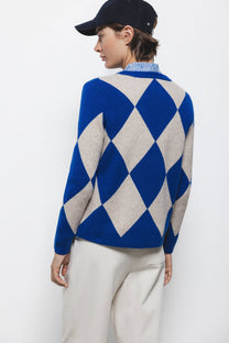 Maglione in maglia con motivo geometrico