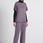 Pantaloni palazzo jacquard a rombi