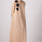 Abito camicia maxi a righe con ricamo floreale
