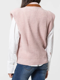 Gilet in maglia Risca con scollo a V