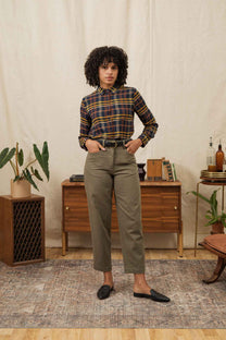 Camicia slim a quadri Alba del Deserto