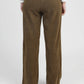 Pantaloni ampi in velluto a coste verde militare