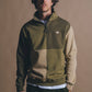 Maglione con mezza zip color block Gothic Olive