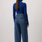 Pantaloni in denim a gamba dritta con orlo grezzo