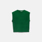 Gilet in maglia rasata con girocollo
