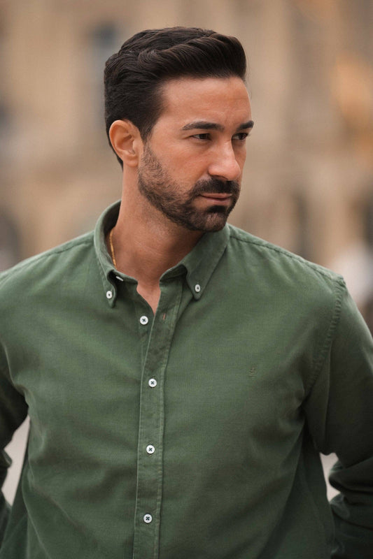 Camicia in bombazine di cotone