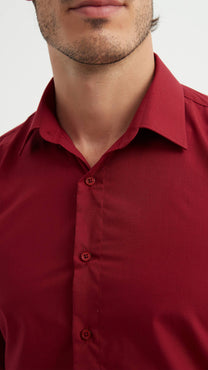 Camicia bordeaux comfort fit da uomo