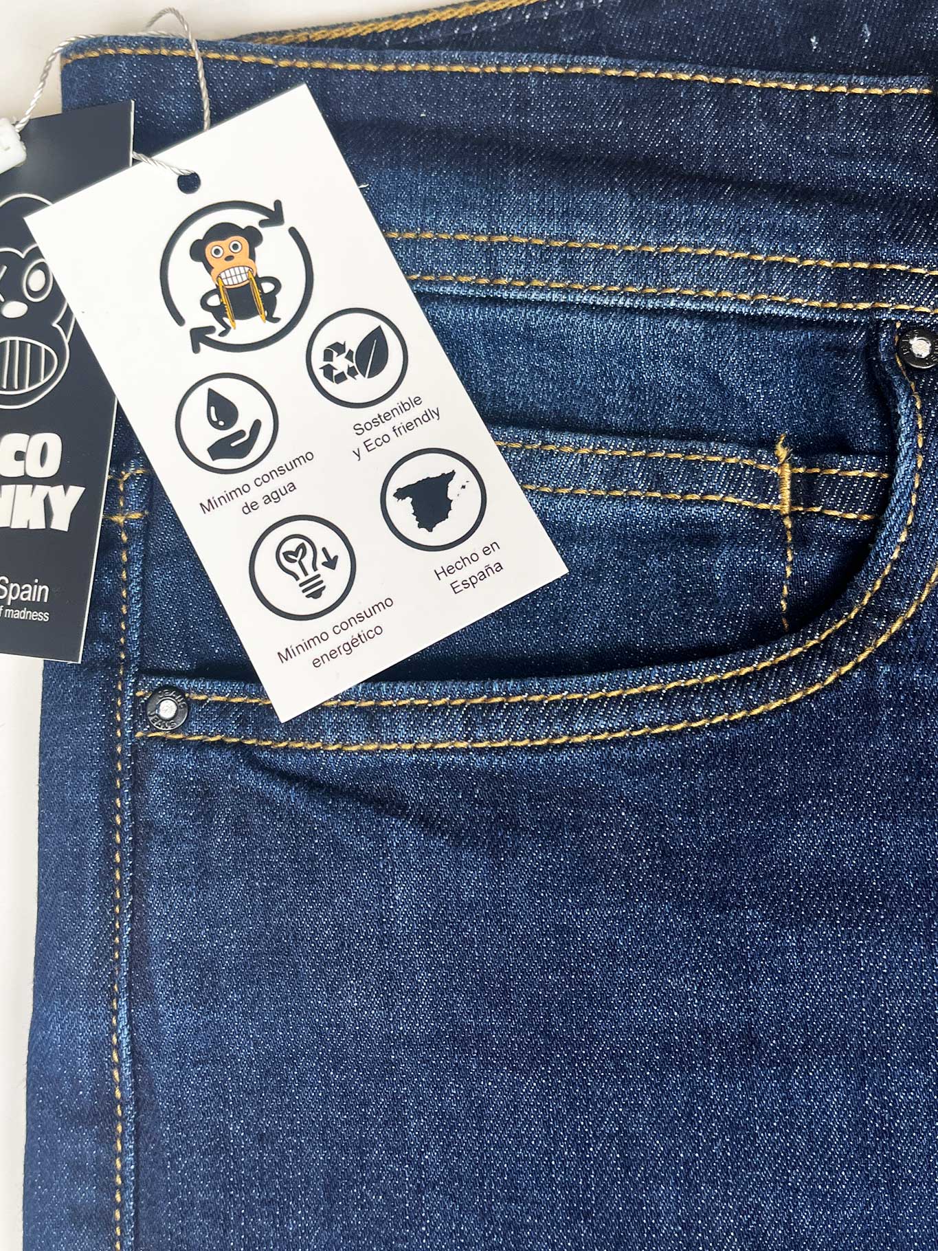 Jeans da uomo lavaggio scuro elasticizzati