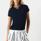 T-shirt basic in cotone con girocollo