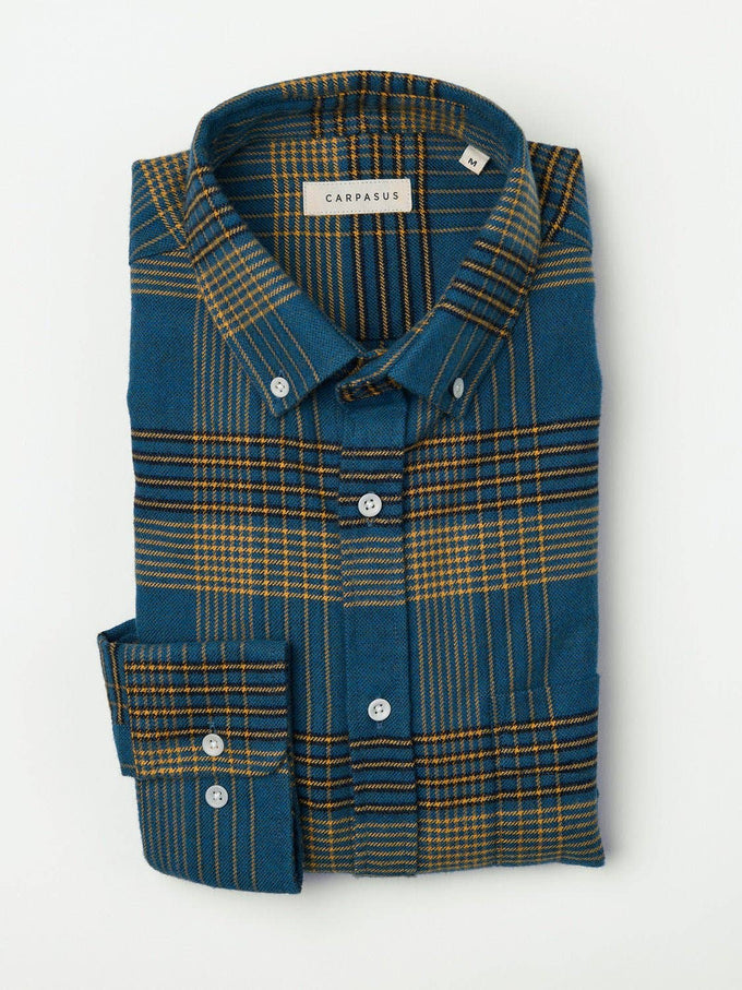 Camicia Ursido in flanella blu