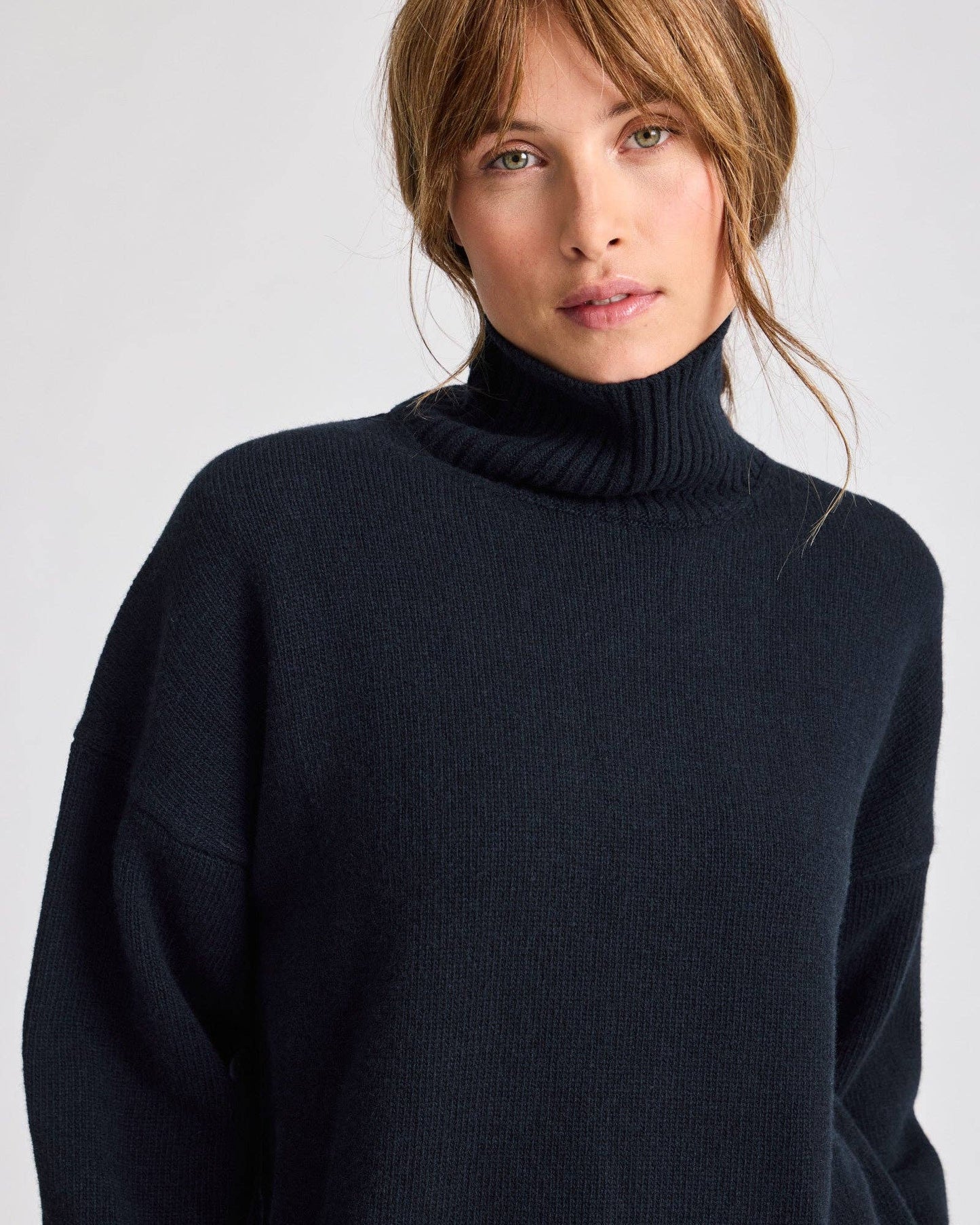 Maglione Mandie in lana d’agnello GOTS blu notte