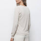 Maglione in maglia rasata con scollo a V