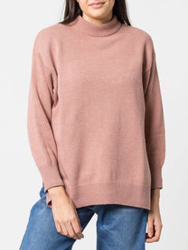 Maglione oversize in lana a collo alto