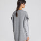 Gilet Thea in lana di agnello grigio mélange