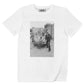 T-shirt unisex bianca con foto vintage