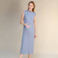 Abito smanicato in maglia a trecce misto cashmere