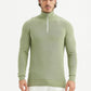 Maglia con colletto trucker sportivo in cotone verde