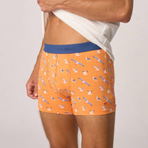 Boxer in cotone biologico con stampa gabbiani