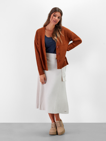 Cardigan in maglia con bottoni e scollo a V