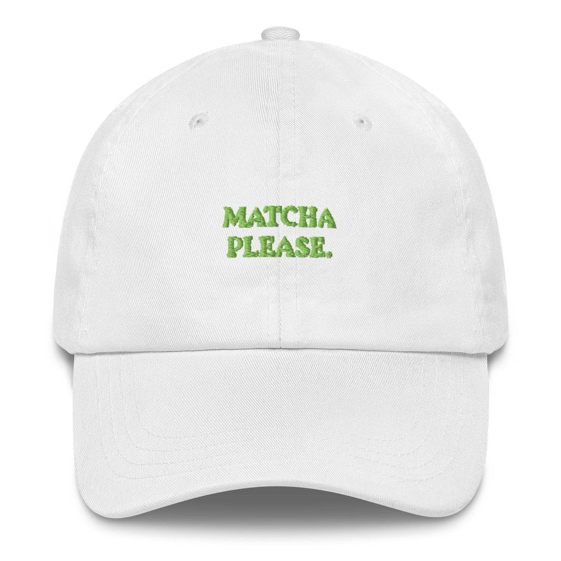 Cappellino baseball “Matcha Please” ricamato