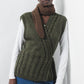 Gilet in maglia strutturata con scollo a V