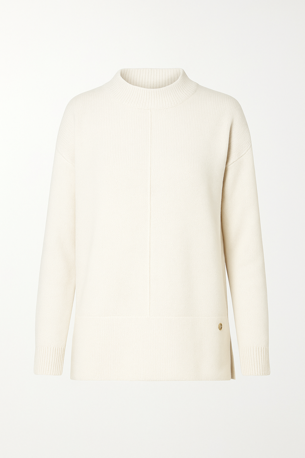 Maglione oversize in maglia con cucitura frontale