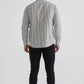 Camicia a righe comfort nera da uomo