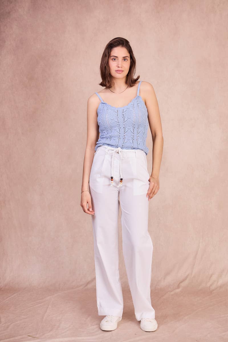Pantaloni fluidi in cotone con coulisse Pouchka