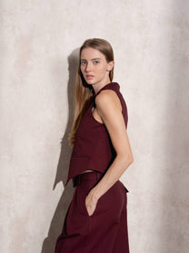 Gilet sartoriale con bottoni da donna