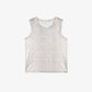 Top smanicato in maglia metallica madreperla