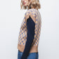 Gilet in maglia jacquard con motivo geometrico
