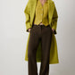 Gilet blazer in pelle vegana verde oliva