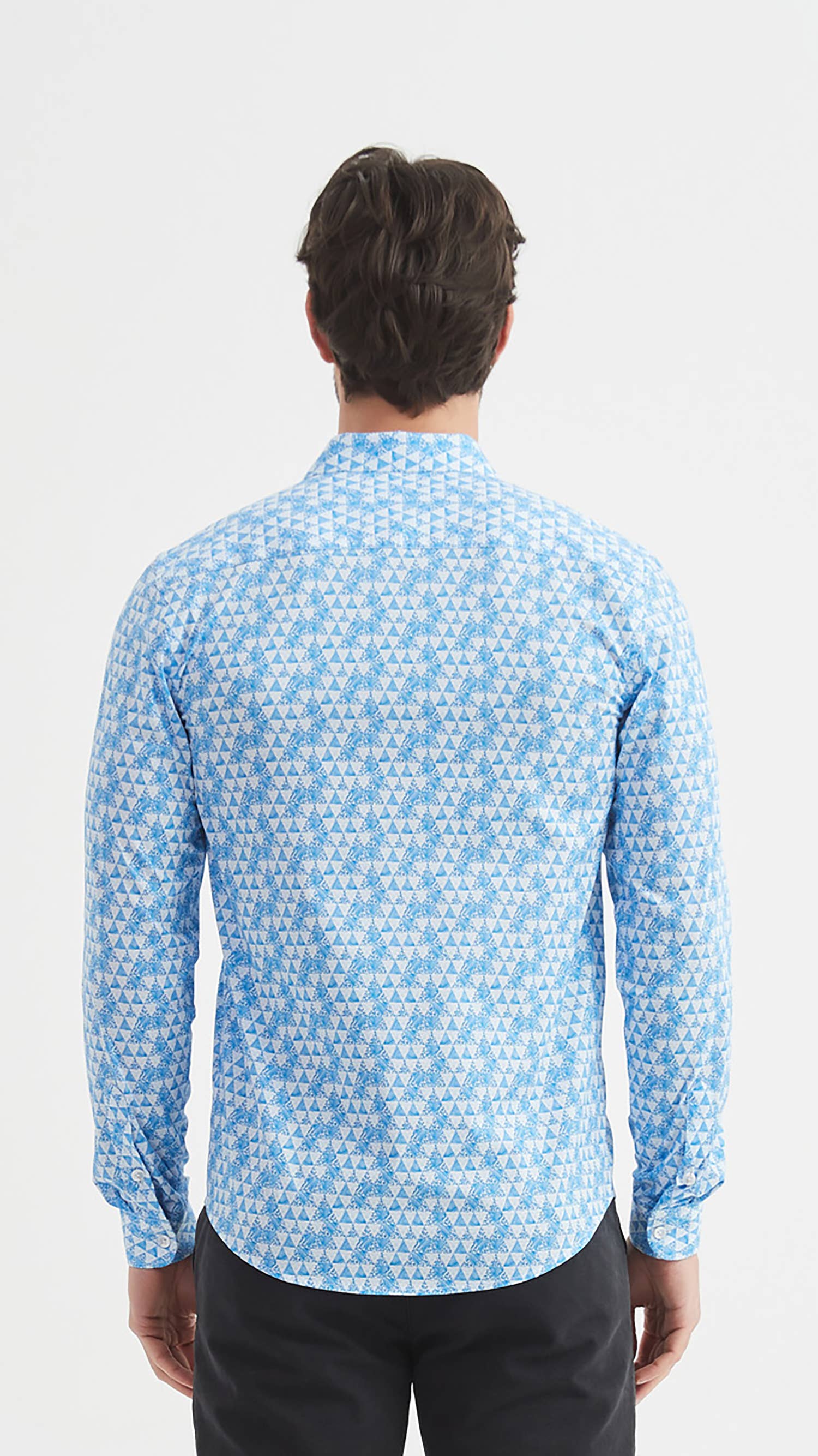 Camicia Premium slim fit con stampa digitale geometrica