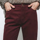 Pantaloni aderenti cinque tasche bordeaux