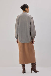Giacca bomber oversize in denim